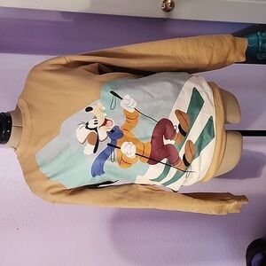 Disneyland Parks Homestead Collection Goofy Holiday Pullover Sweatshirt. NWOT